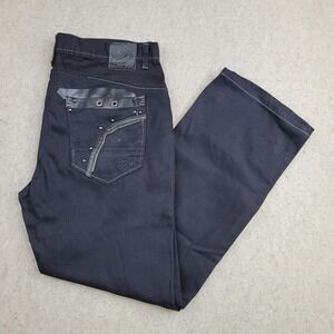 Vintage‎ Y2K Enyce Regular Fit Mens Size 36 (38x32) Black Denim